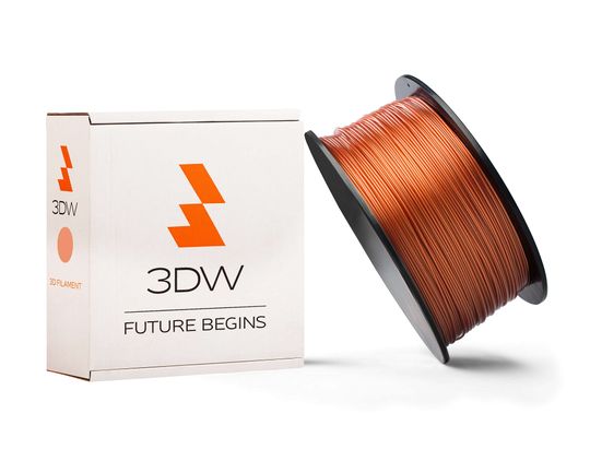 3DW - PLA filament 1,75mm medená, 1kg, tlač 190-210°C
