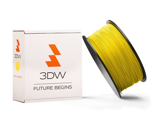 3DW - PLA filament 1,75mm žltá, 0,5kg, tlač 190-210°C