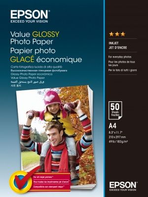 Epson value glossy fotopapier A4 183g/m2 (50 listov) (C13S400036)